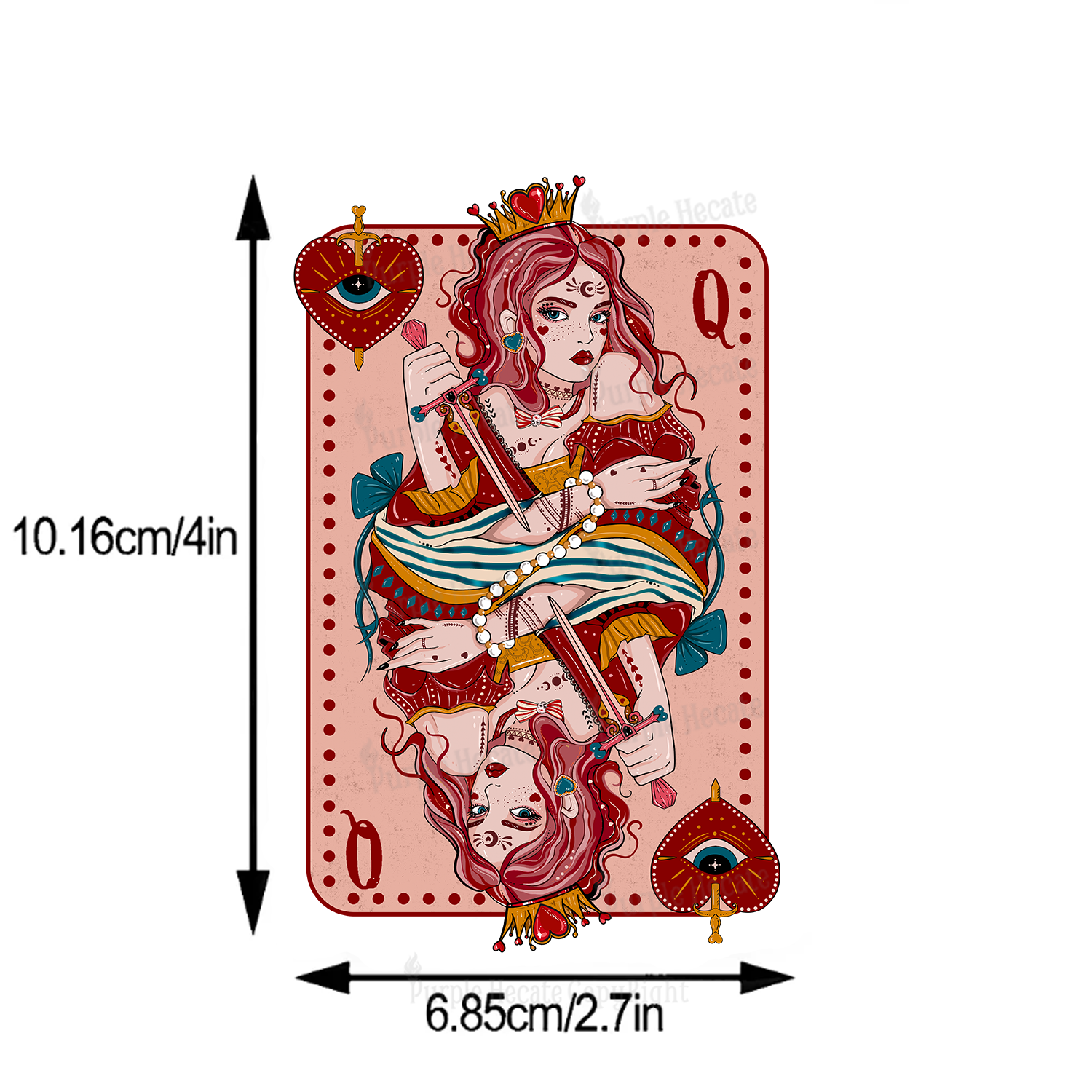 Purplehecate Queen of Hearts Sticker
