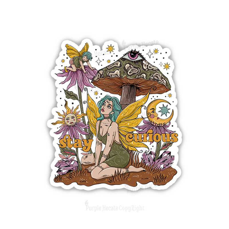 Purplehecate Stay Curious Sticker