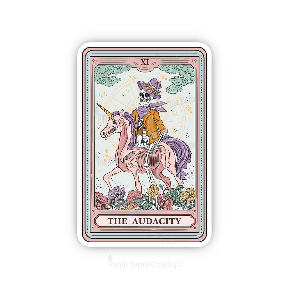 Purplehecate The Audacity Tarot Card Sticker