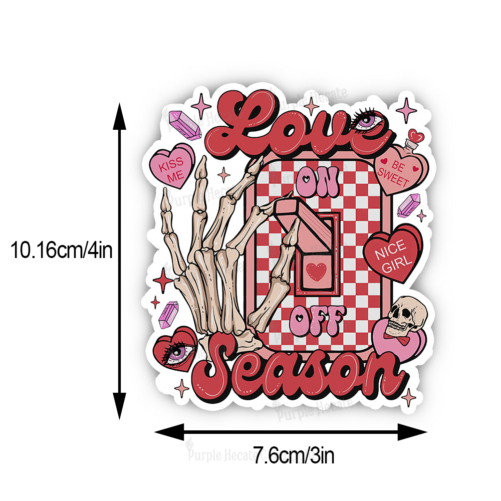 Purplehecate Love On Or Off Sticker