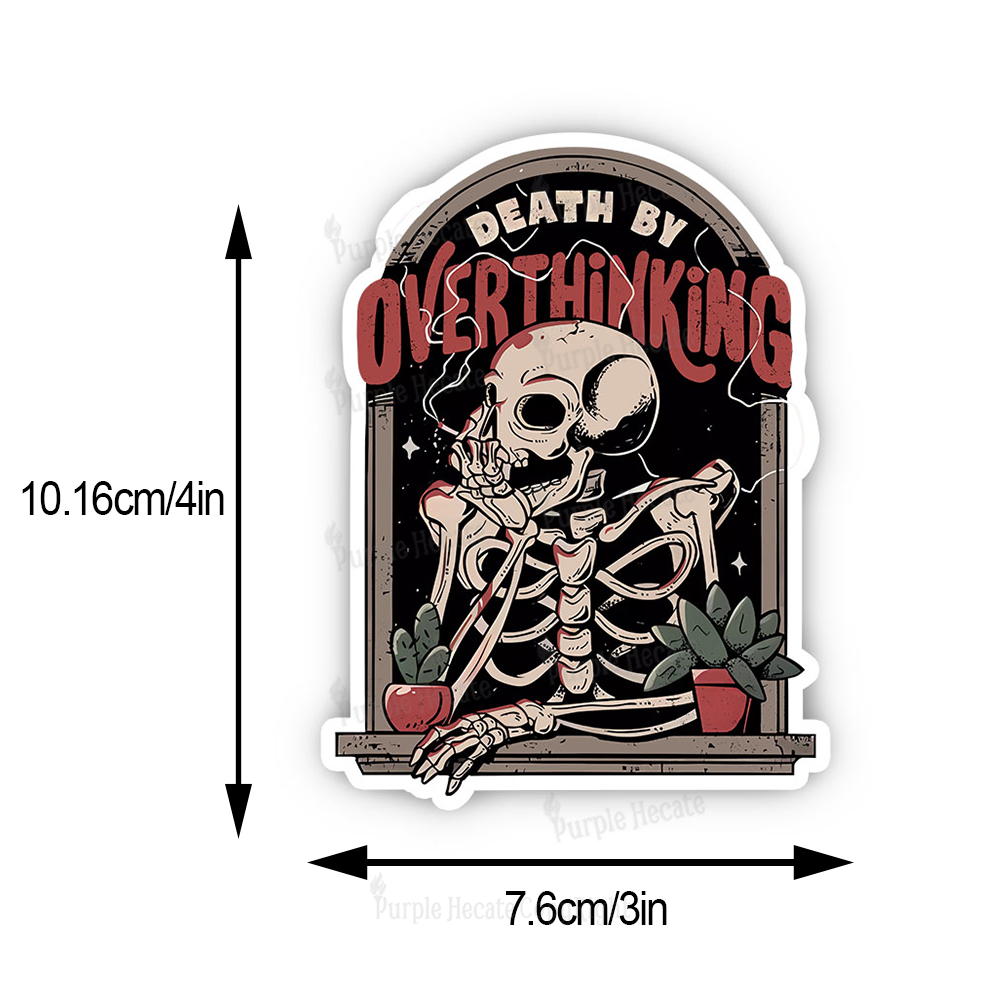 Purplehecate Death By Overthinking Sticker