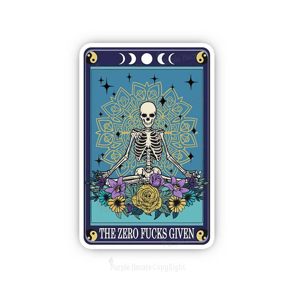 Purplehecate The Zero Fucks Given Tarot Sticker