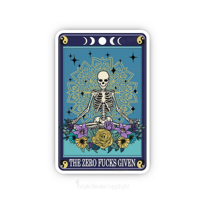 Purplehecate The Zero Fucks Given Tarot Sticker