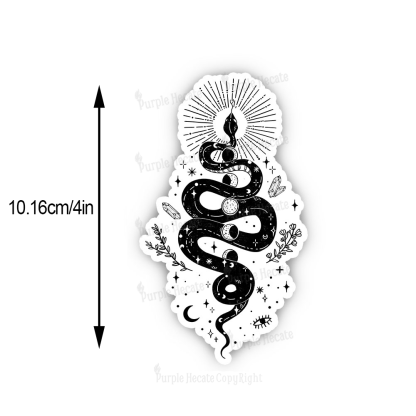 Purplehecate Mystical Moon Phases Snake Sticker
