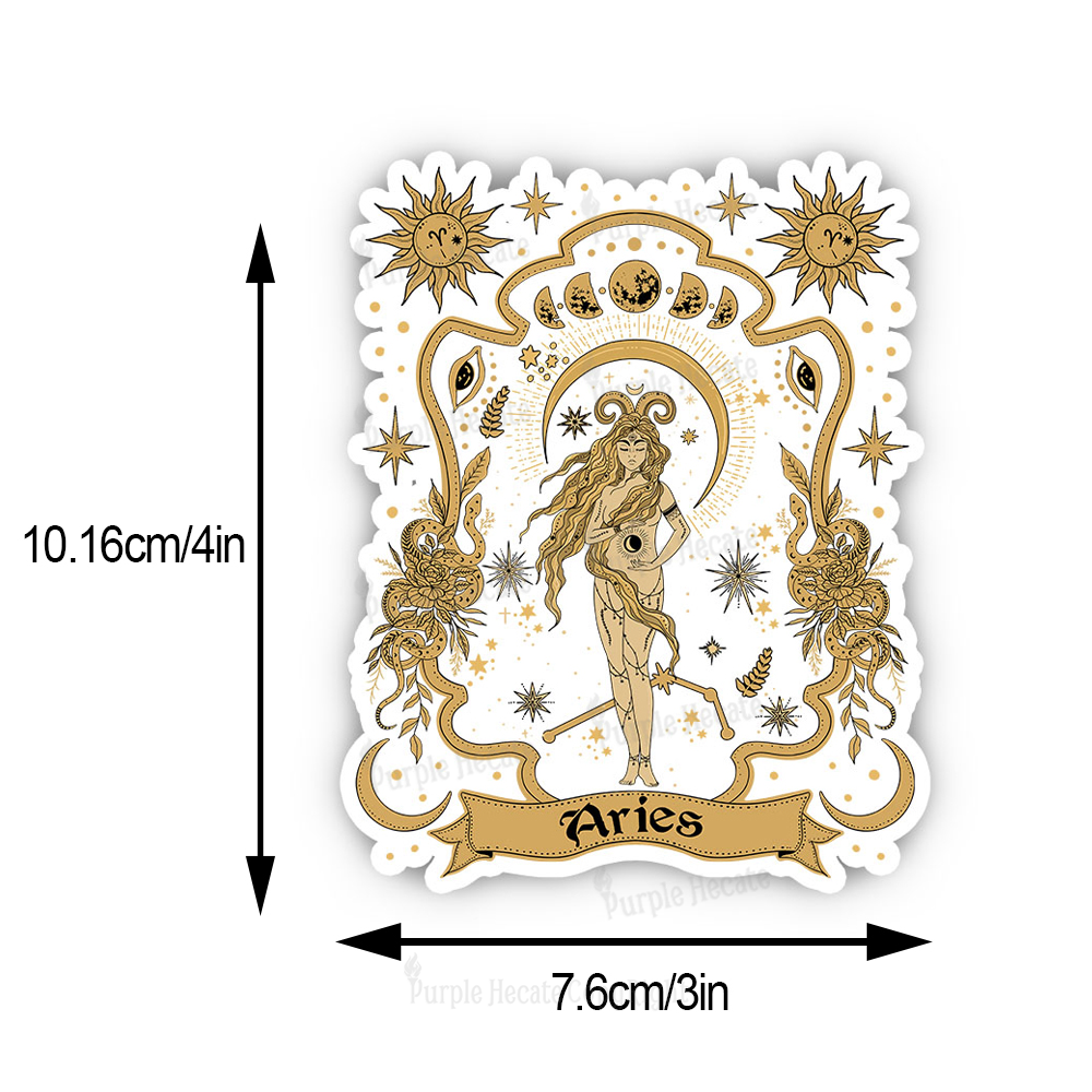 Purplehecate Aries' Astral Mirage Zodiac Sticker