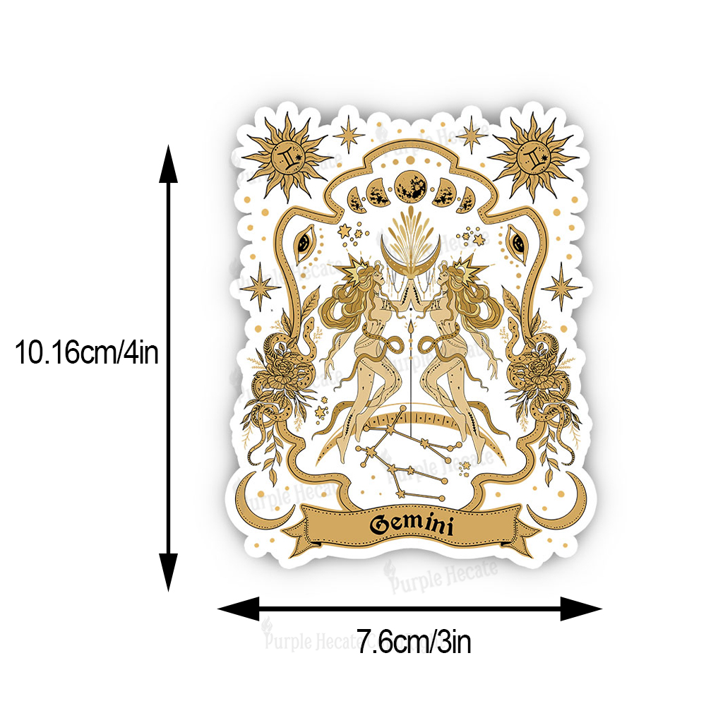Purplehecate Gemini' Astral Mirage Zodiac Sticker