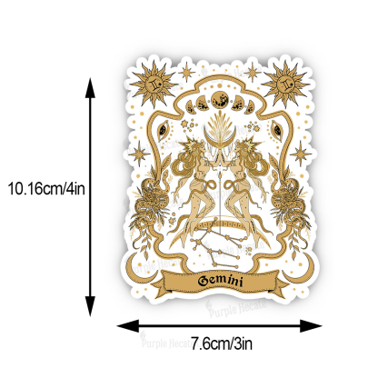 Purplehecate Gemini' Astral Mirage Zodiac Sticker
