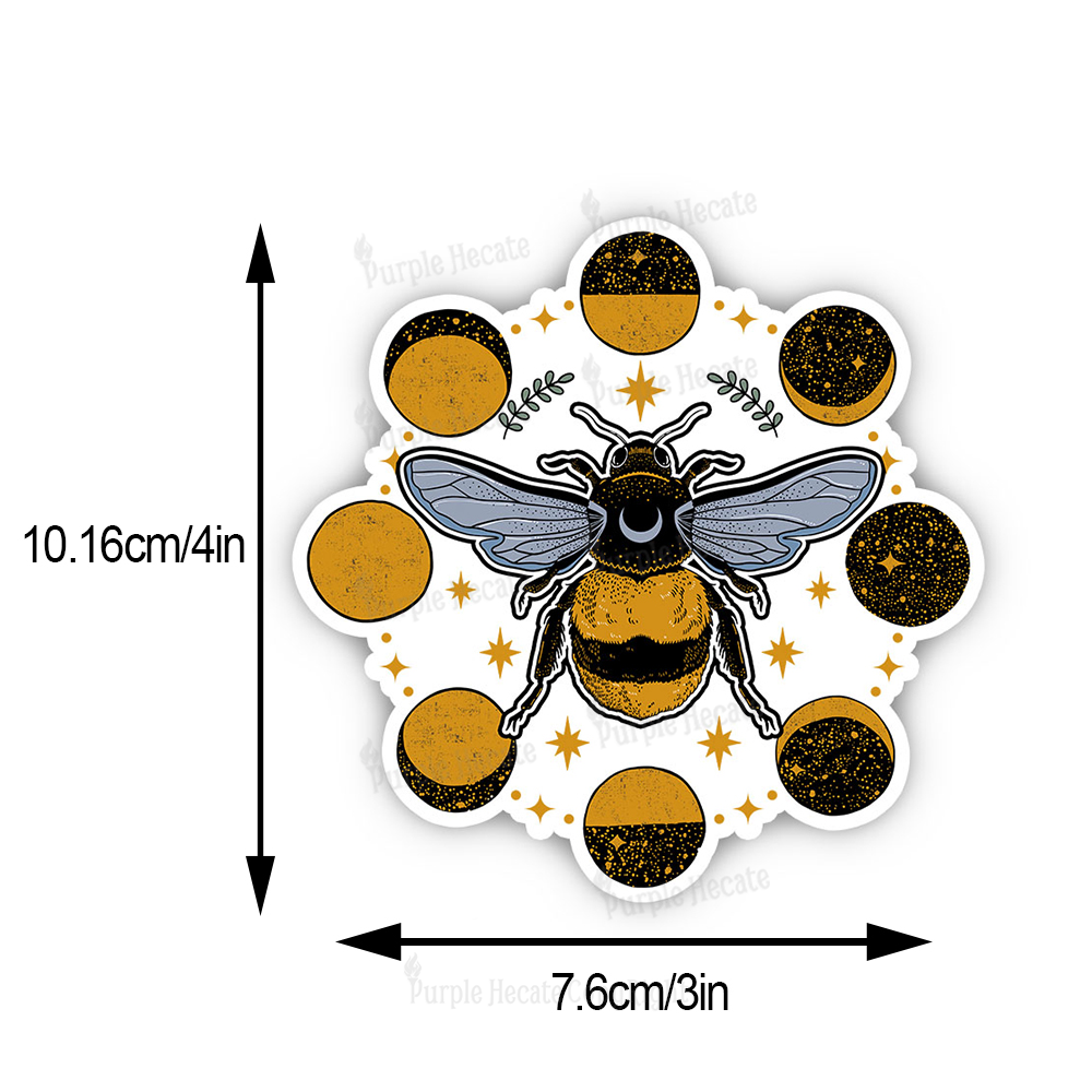 Purplehecate Phases of the Moon Bee Sticker