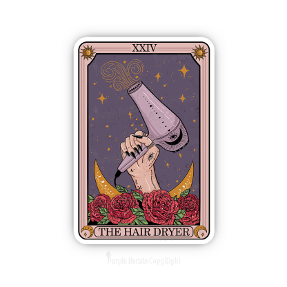 Purplehecate The Hair Dryer Tarot Sticker