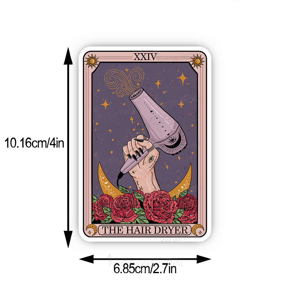Purplehecate The Hair Dryer Tarot Sticker