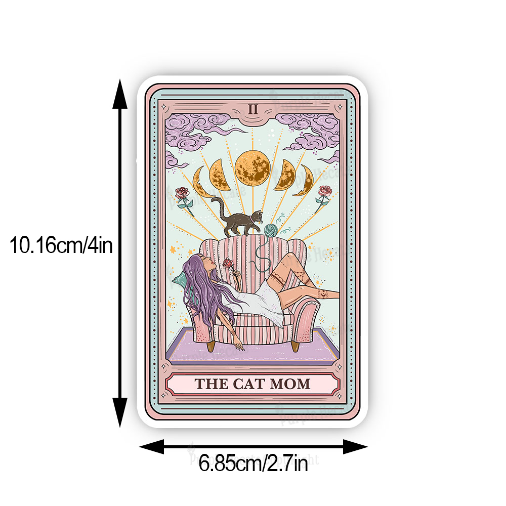 Purplehecate The Cat Mom Tarot Sticker