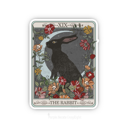 Purplehecate The Rabbit Tarot Sticker