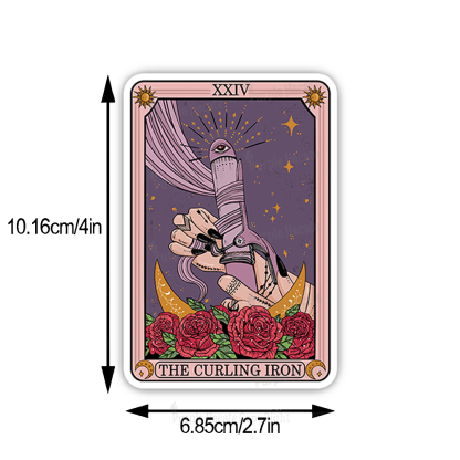Purplehecate The Curling Iron Tarot Sticker