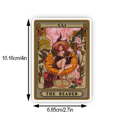 Purplehecate The Reader Tarot Card Sticker