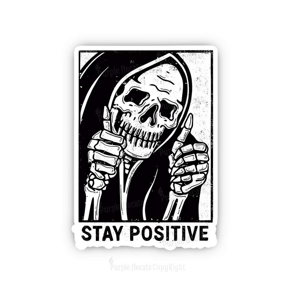 Purplehecate Stay Positive Sticker