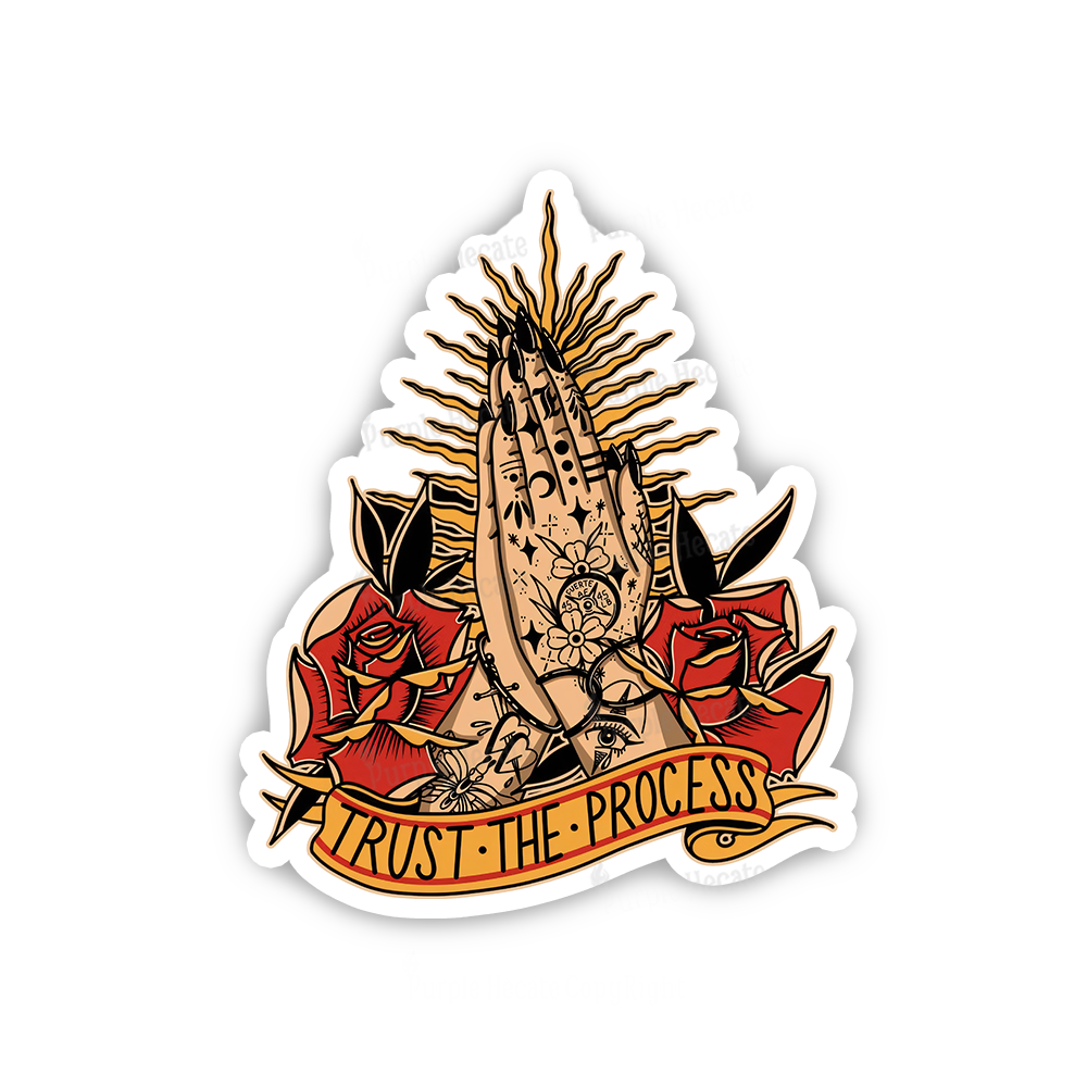 Magic Purplehecate Trust The Process Sticker