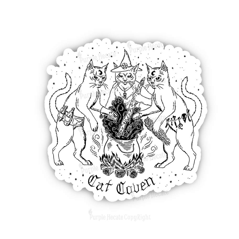 Purplehecate Cat Coven Sticker
