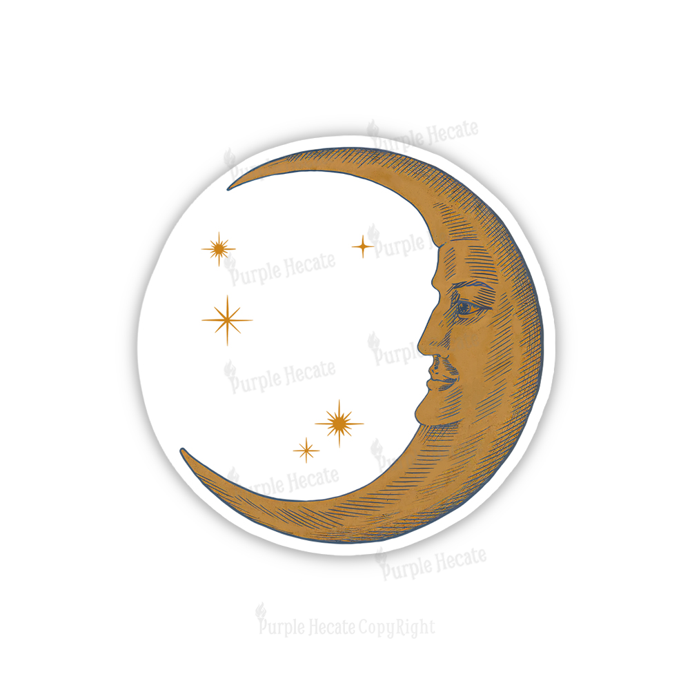 Purplehecate Celestial Moon Sticker