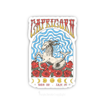 Purplehecate Capricorn Crew Zodiac Sticker