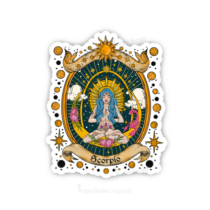 Purplehecate Scorpio Celestial Charm Zodiac Sticker