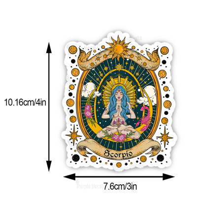 Purplehecate Scorpio Celestial Charm Zodiac Sticker