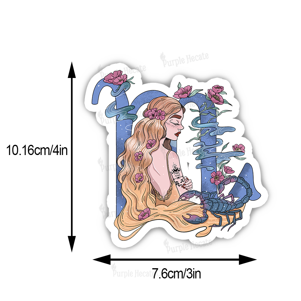 Purplehecate Scorpio In Astrology Zodiac Sticker