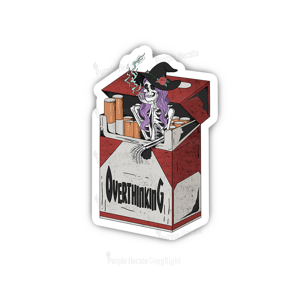 Purplehecate Overthinking Sticker