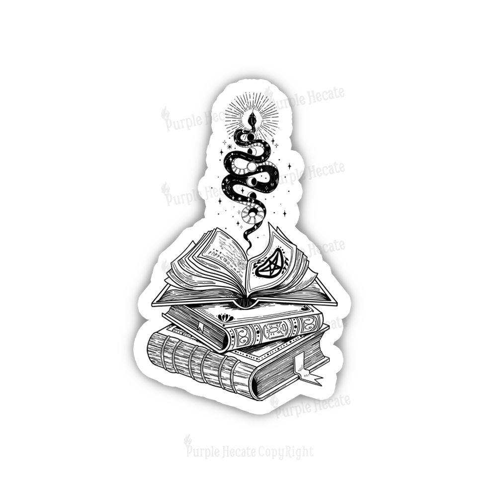 Purplehecate Spellbook And Guardian Serpent Sticker
