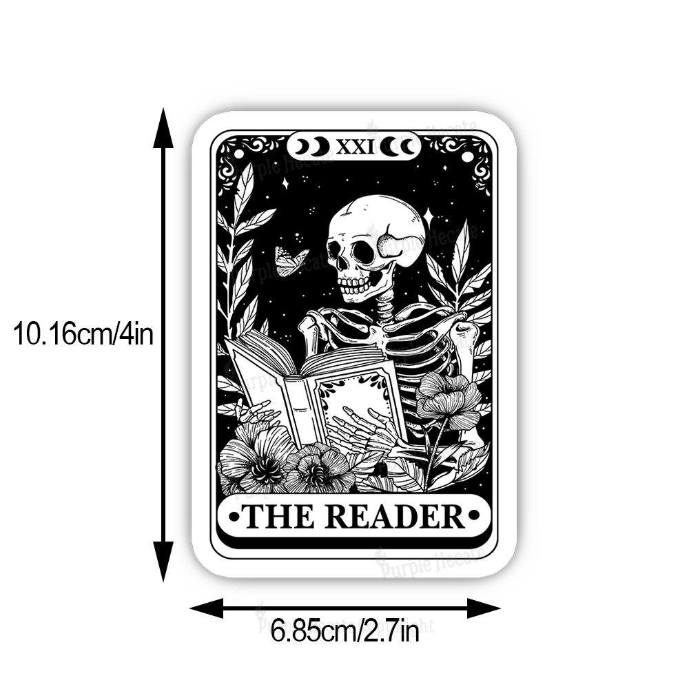 Purplehecate The Reader Tarot Card Sticker