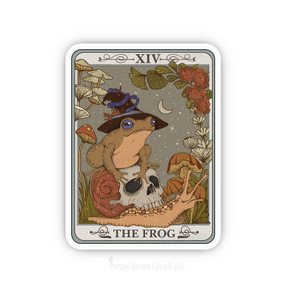 Purplehecate The Frog Tarot Sticker