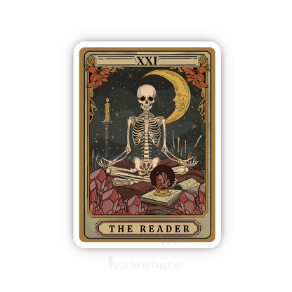 Purplehecate The Reader Tarot Sticker