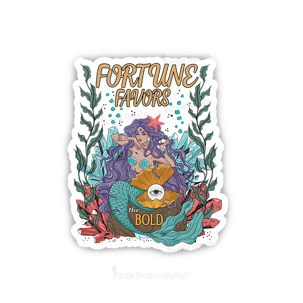 Purplehecate Fortune Favors The Bold Sticker