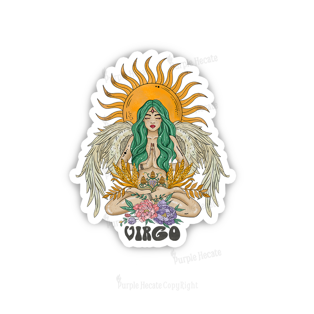 Purplehecate Sun Guardian Of Virgo Zodiac Sticker