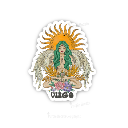 Purplehecate Sun Guardian Of Virgo Zodiac Sticker