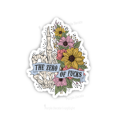 Purplehecate The Zero Of Fucks Sticker