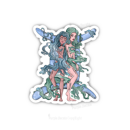 Purplehecate Gemini In Astrology Zodiac Sticker