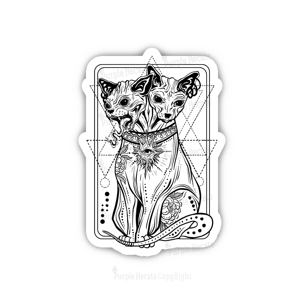 Purplehecate The Cat Goddess Bastet Sticker