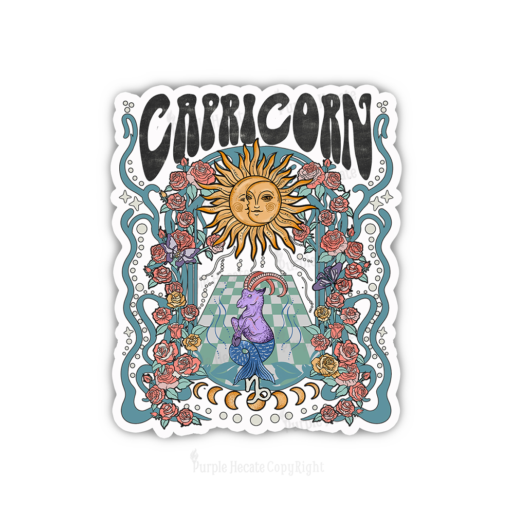 Purplehecate Capricorn Spirit Zodiac Sticker