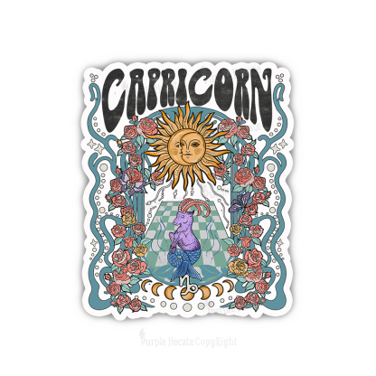 Purplehecate Capricorn Spirit Zodiac Sticker