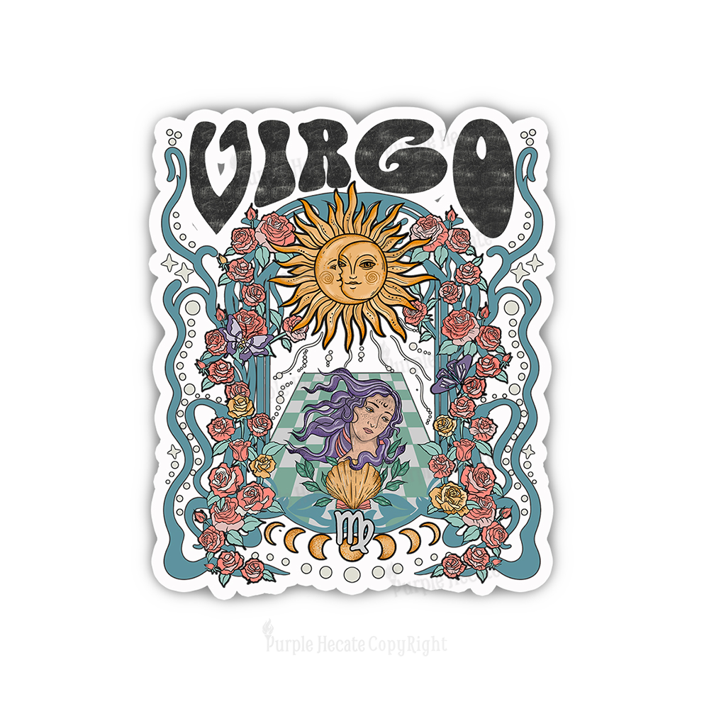 Purplehecate Virgo Spirit Zodiac Sticker