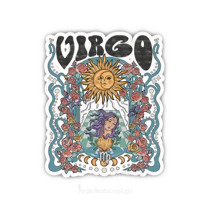 Purplehecate Virgo Spirit Zodiac Sticker