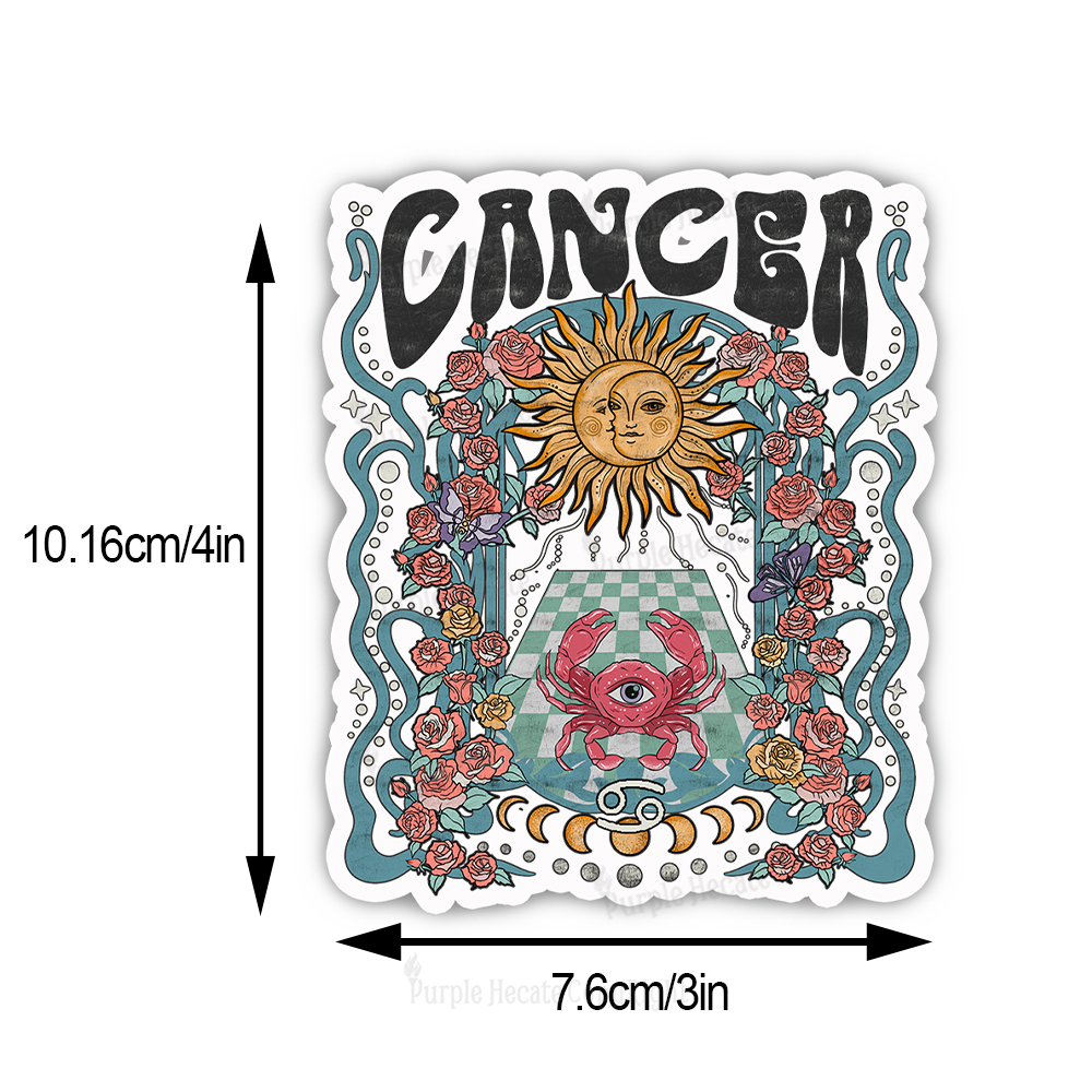 Purplehecate Cancer Spirit Zodiac Sticker