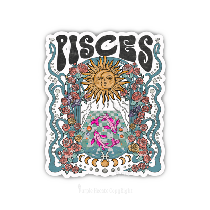 Purplehecate Pisces Spirit Zodiac Sticker