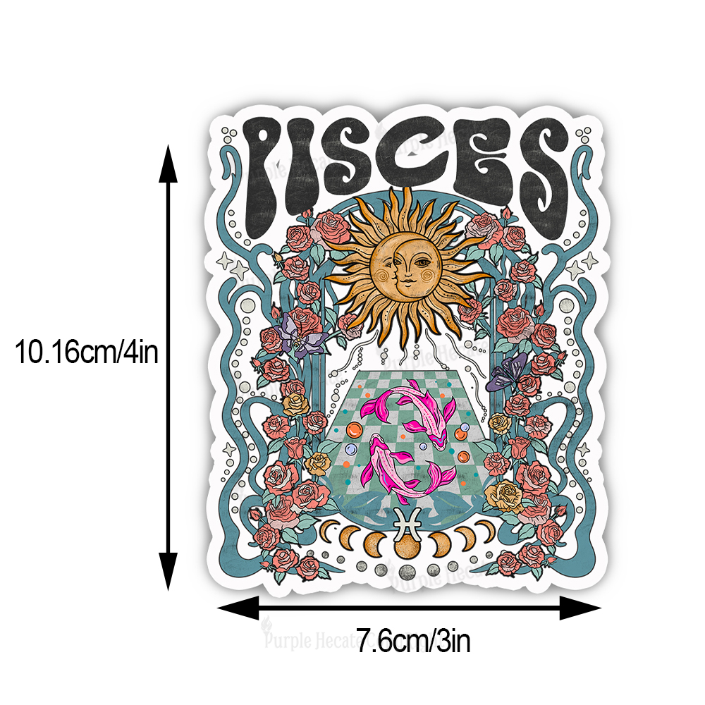 Purplehecate Pisces Spirit Zodiac Sticker