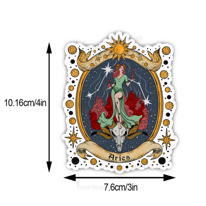 Purplehecate Celestial Aries Zodiac Sticker