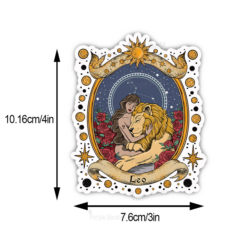 Purplehecate Celestial Leo Zodiac Sticker