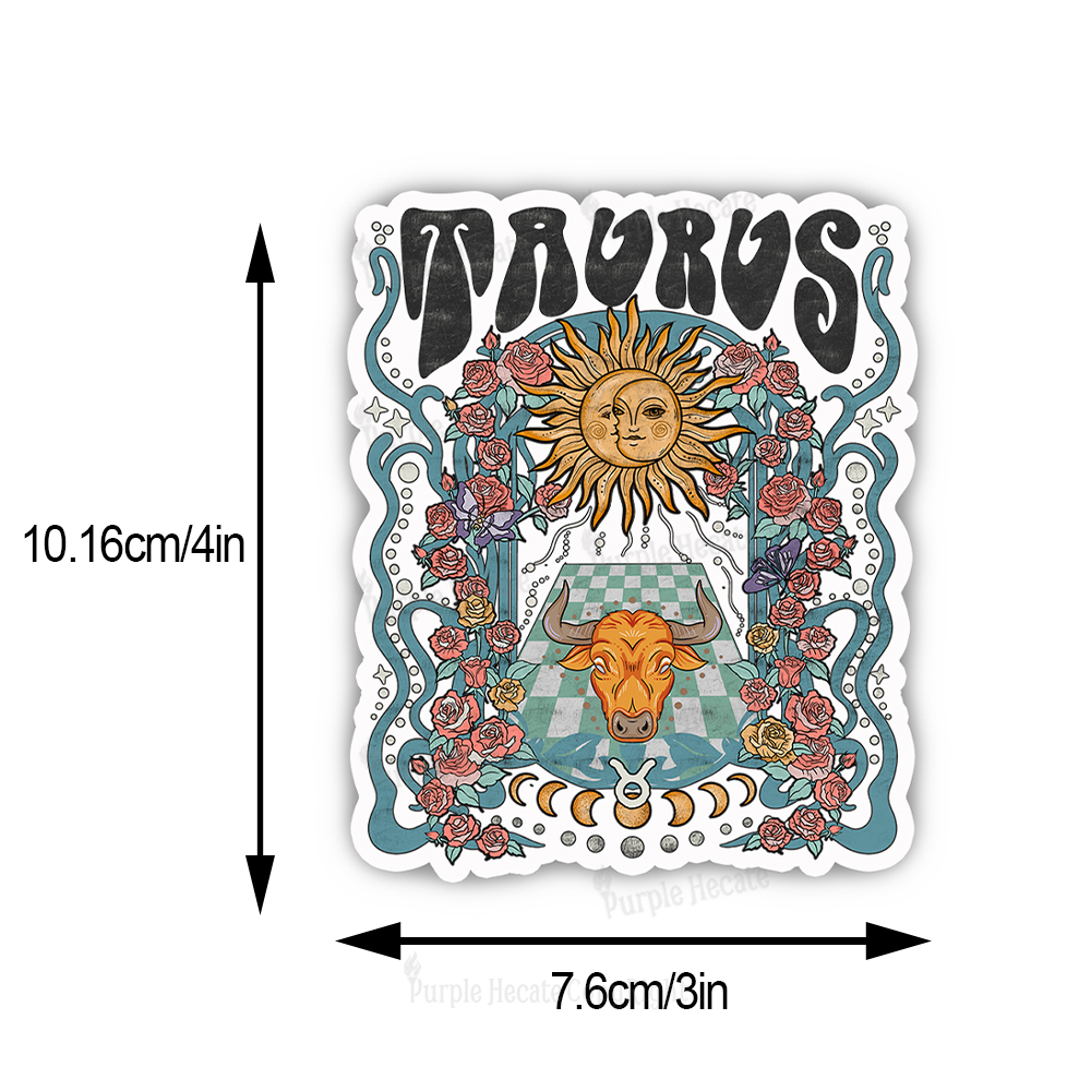 Purplehecate Taurus Spirit Zodiac  Sticker