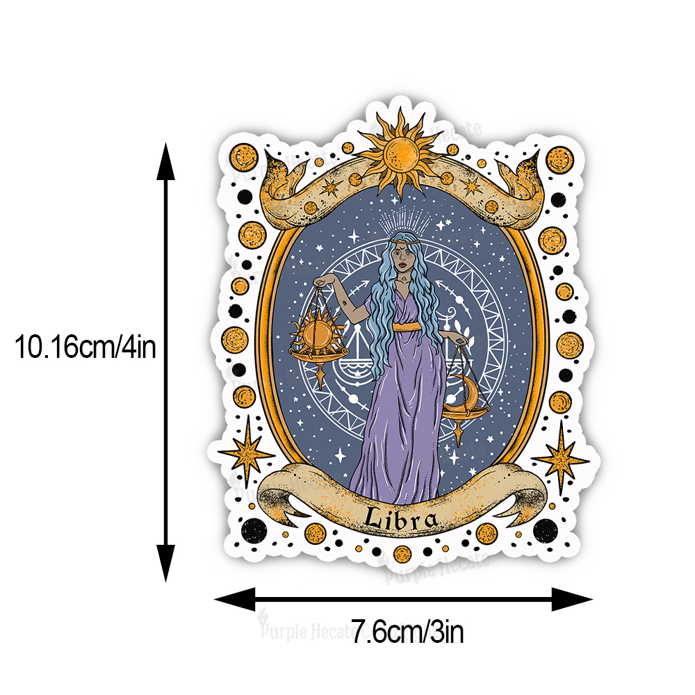 Purplehecate Celestial Libra Zodiac Sticker