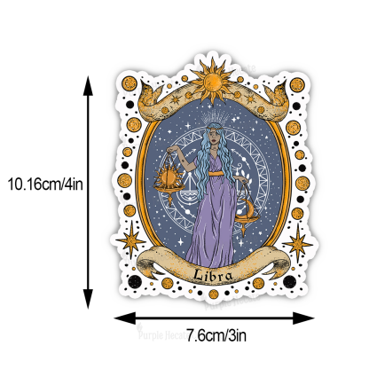 Purplehecate Celestial Libra Zodiac Sticker