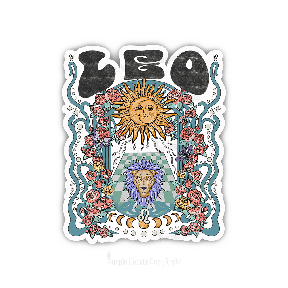 Purplehecate Leo Spirit Zodiac Sticker